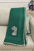The Prowl | Embroidered Cotton Knit Blanket