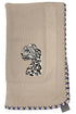 The Prowl | Embroidered Cotton Knit Blanket Beige