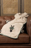 Zebra in Vogue | Embroidered Cotton Knit Blanket