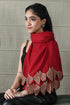 Velvet Rouge | Embroidered Wool Silk Stole