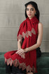 Velvet Rouge | Embroidered Wool Silk Stole