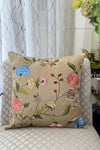The Carnation Canvas | Embroidered Cushion Cover