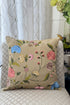 The Carnation Canvas | Embroidered Cushion Cover
