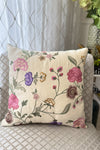 The Carnation Canvas | Embroidered Cushion Cover