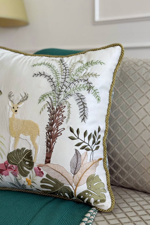 Wildwood Grace | Embroidered Cushion Cover