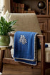 The Zebra Portrait | Embroidered Cotton Knit Blanket