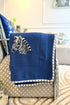 The Zebra Portrait | Embroidered Cotton Knit Blanket