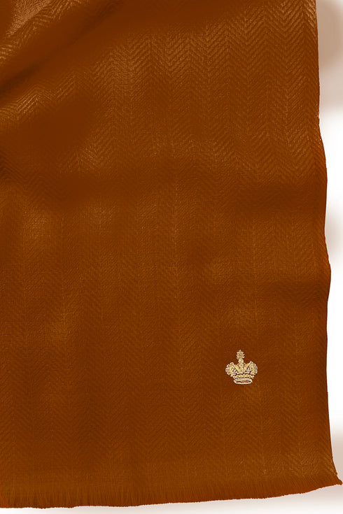 The Crown Herringbone Merino Personalized Scarf