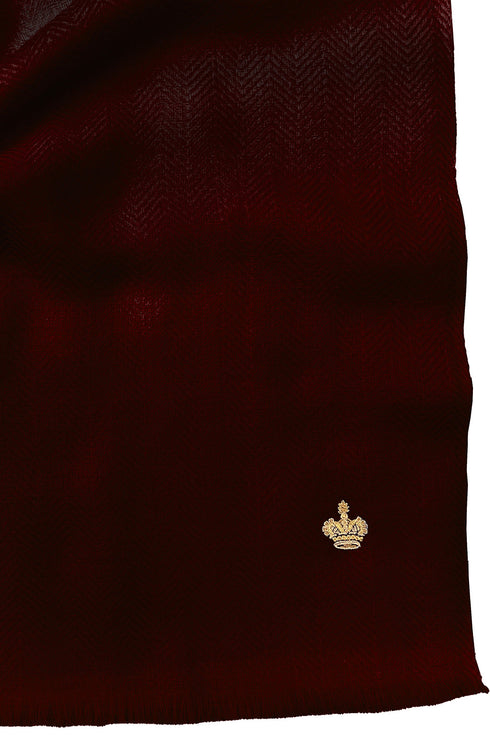 The Crown Herringbone Merino Personalized Scarf