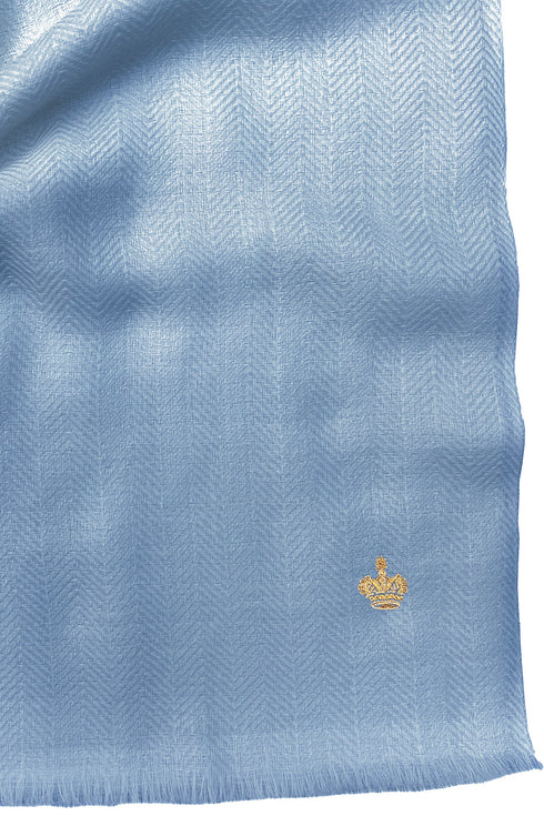 The Crown Herringbone Merino Personalized Scarf