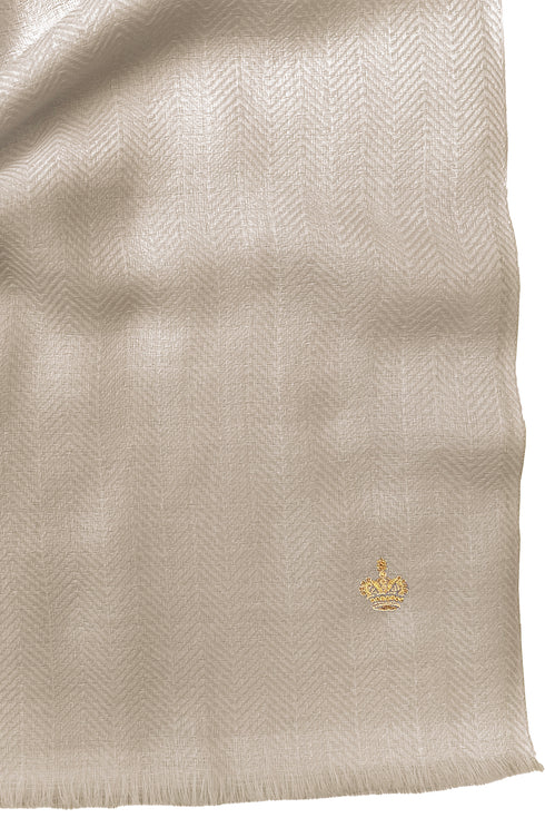 The Crown Herringbone Merino Personalized Scarf