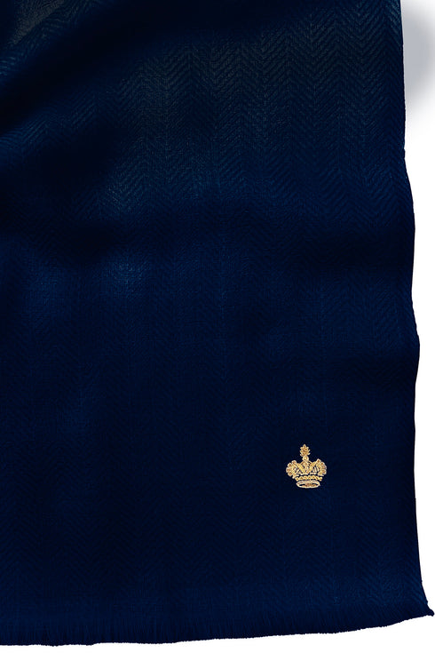 The Crown Herringbone Merino Personalized Scarf