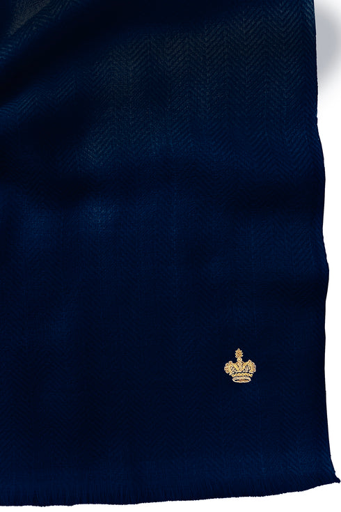 The Crown Herringbone Merino Personalized Scarf