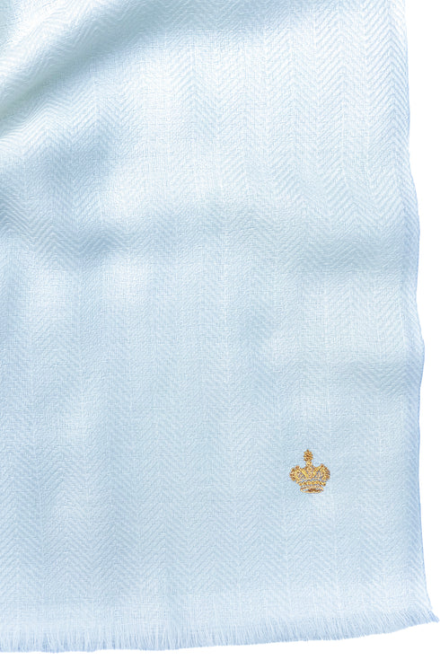 The Crown Herringbone Merino Personalized Scarf