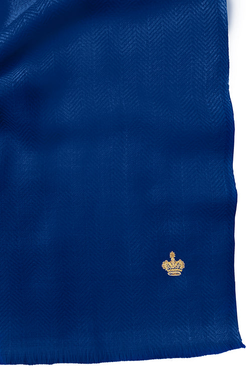 The Crown Herringbone Merino Personalized Scarf