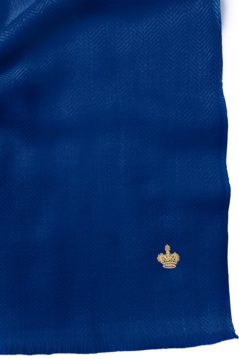 The Crown Herringbone Merino Personalized Scarf