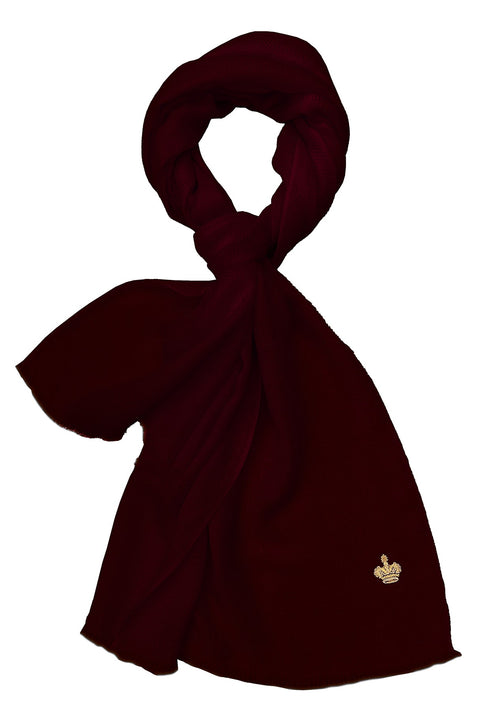 The Crown Herringbone Merino Personalized Scarf