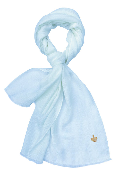 The Crown Herringbone Merino Personalized Scarf