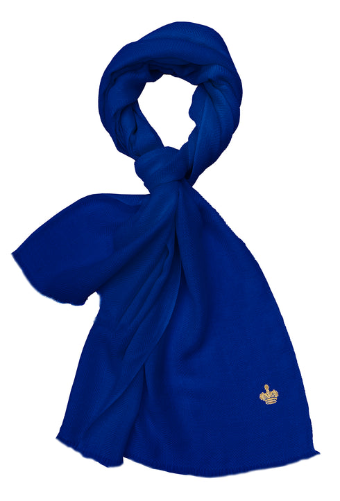 The Crown Herringbone Merino Personalized Scarf