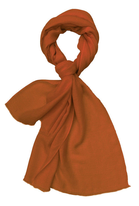Herringbone Merino Scarf with Handmade Rakhi