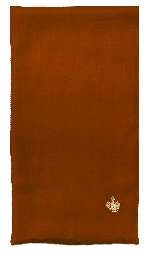 The Crown Herringbone Merino Personalized Scarf