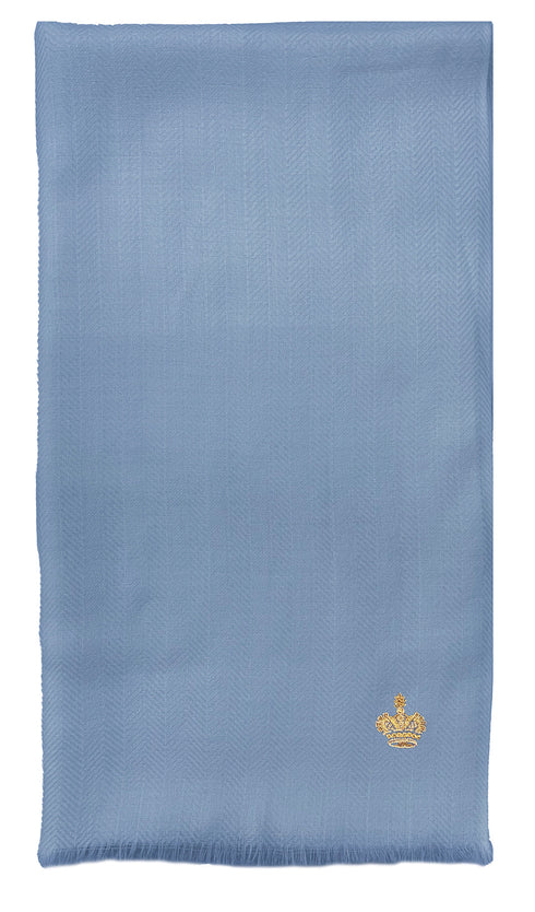 The Crown Herringbone Merino Personalized Scarf