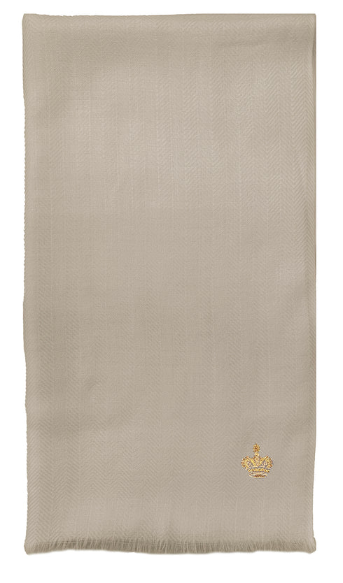 The Crown Herringbone Merino Personalized Scarf