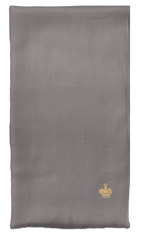The Crown Herringbone Merino Personalized Scarf