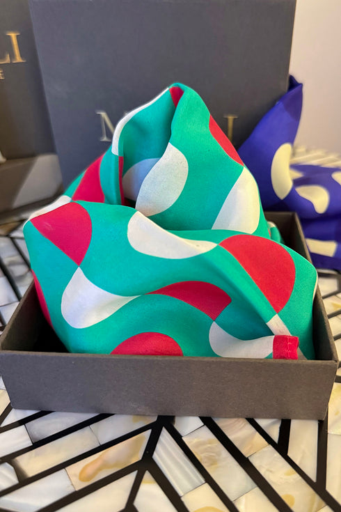 Retro Riviera | Pure Silk Pocket Square