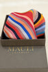 Riviera Dusk | Pure Silk Pocket Square with a Handmade Rakhi