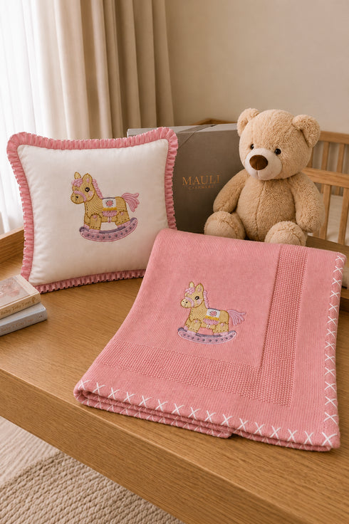 Baby Rio can't stop Rocking | Personalized Baby Blanket & Cushion