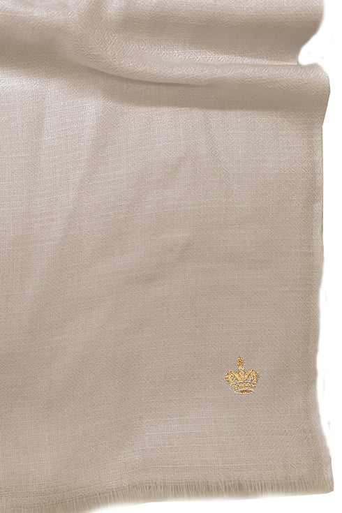 The Crown Diamond Weave Pure Cashmere Shawl