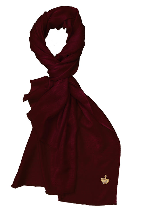 The Crown Diamond Weave Wool Silk Personalized Stole