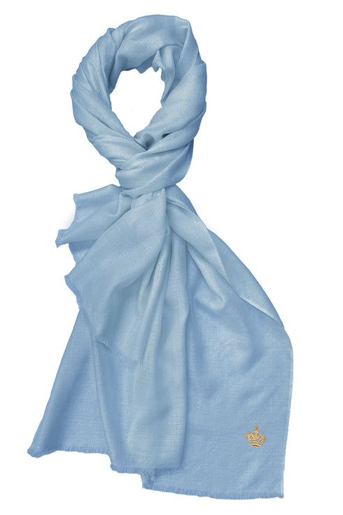 The Crown Diamond Weave Wool Silk Personalized Stole