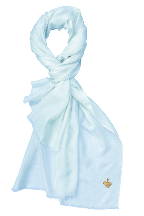 The Crown Diamond Weave Wool Silk Personalized Stole