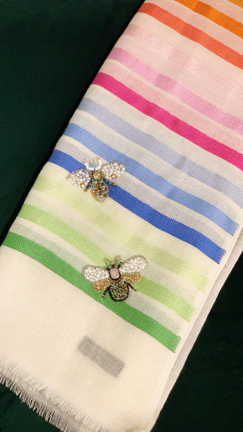 Mauli Elara | Embroidered Wool Silk Stole