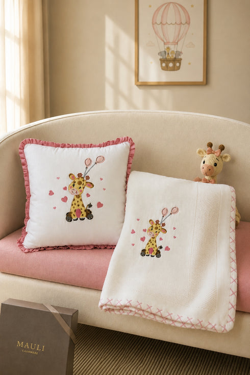 Baby Beanstalk & The Balloons | Personalized Baby Blanket with Cushion