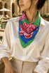 Como Peony I Pure Silk Twill Scarf