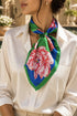 Como Peony I Pure Silk Twill Scarf