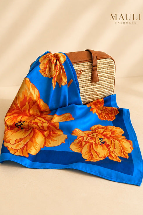 Como Sunset I Pure Silk Twill Scarf