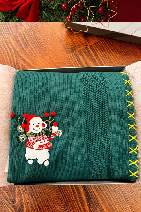 Baby Jingle Snowman | Personalized Baby Blanket