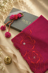 Magnolia Bloom | Embroidered Stole with Handmade Lumba Rakhi