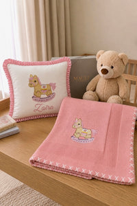 Baby Rio can't stop Rocking | Personalized Baby Blanket & Cushion