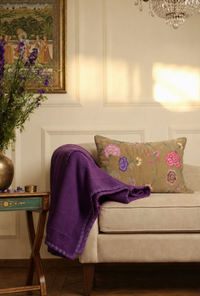 The Comfort Layer | Embroidered Cotton Knit Throw
