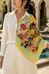 Sula Garden| Pure Silk Twill Scarf with Handmade Rakhi
