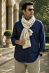 The Swadesh Stole | Embroidered Fine Wool Silk Tricolor Stole
