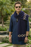 The Unity Stole | Embroidered Fine Wool Silk Tricolor Stole