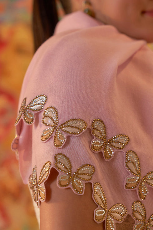 Shimmer Wings Wool Silk Stole