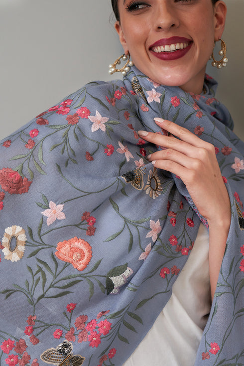 Tender Bloom Pure Cashmere Stole