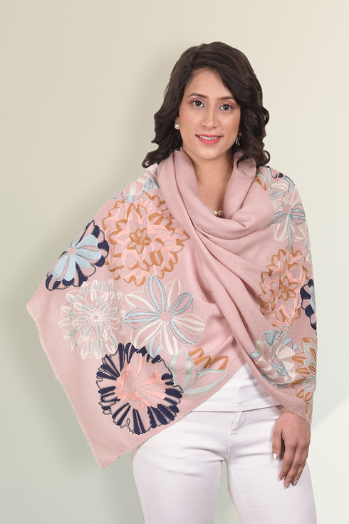 Caribbean Bouquet Fine Merino Wool Stole